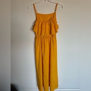 SHEIN Mustard Ruffled Maxi Dress